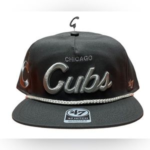 NEW Chicago Cubs 47 Gray Crosstown Retro Script Hitch Snapback Adjustable